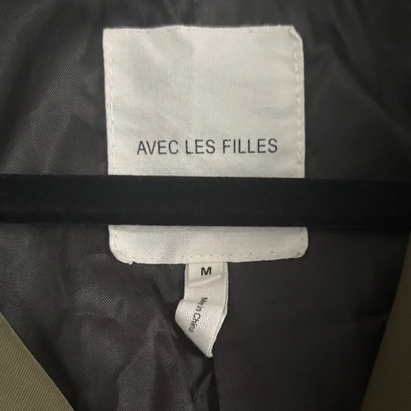 Avec Les Filles Olive Moto Trench Coat - Picture 8 of 8